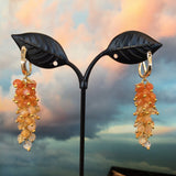 Zhanna Jewelry, Carnelian Cluster Earrings