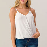 Ribbed Crossover Tank in White, by Hashttag