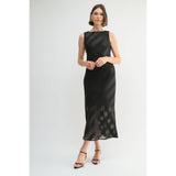 Fun2Fun - Satin Stripe Midi Dress