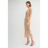 Fun2Fun - Satin Stripe Midi Dress