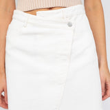 WHITE DENIM MINI SKIRT, Gilli