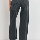 RIPPED DAD JEAN, Just Black Denim