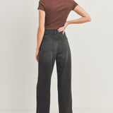RIPPED DAD JEAN, Just Black Denim