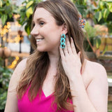 Brooklyn Earrings - Turquiose , Spiffy & Splendid
