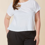 RECYCLED COTTON CROP, Various Colors, FABINA (Plus Size only)