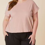 RECYCLED COTTON CROP, Various Colors, FABINA (Plus Size only)