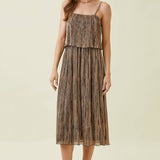 Mystree - Pleated Glitter Cami Dress