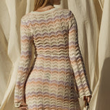 Round Neck Bell Sleeve Sweater Dress, Gilli