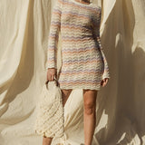 Round Neck Bell Sleeve Sweater Dress, Gilli