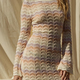 Round Neck Bell Sleeve Sweater Dress, Gilli