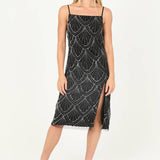 ANGIE -BEADED SEQUIN SLIP DRESS