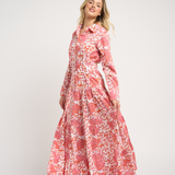 Guadalupe Design - Meredith Floral Dress Coral