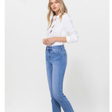 High Rise Stretch Crop Slim Straight, Vervet by Flying Monkey