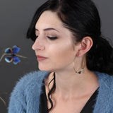 KBD Studio - 50mm Brass Hoops w/ Semi Precious Cube and Star Cut Earrings