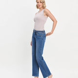 Lovervet by VERVET Mid Rise, Straight Leg