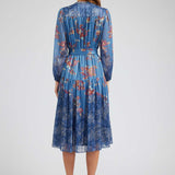 Current Air - Floral Printed Tiered Midi Dress