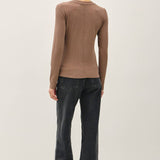 Be Cool - Modal Classic Ribbed Longsleeve Henley Basic Top