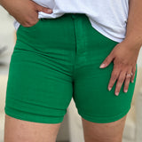 Judy Blue Tummy Control Garment Dyed Denim Shorts