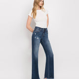Lovervet by Vervet - Tummy Control High Rise Frayed Hem Dad Jeans