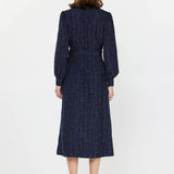 Current Air - Textured Jacquard Shirt Midi Dress