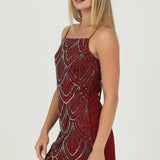 Angie Beaded Sequin Short Slip Dress