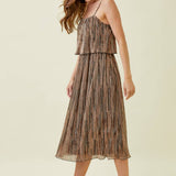 Mystree - Pleated Glitter Cami Dress