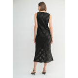 Fun2Fun - Satin Stripe Midi Dress