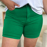Judy Blue Tummy Control Garment Dyed Denim Shorts