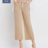 Vervet by Flying Monkey - Plus Size High Rise Crop Wide Leg Jeans