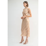 Fun2Fun - Satin Stripe Midi Dress
