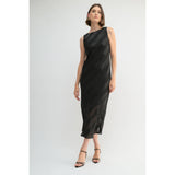 Fun2Fun - Satin Stripe Midi Dress