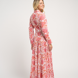 Guadalupe Design - Meredith Floral Dress Coral