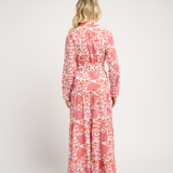 Guadalupe Design - Meredith Floral Dress Coral