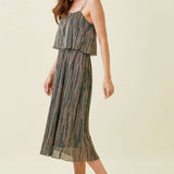 Mystree - Pleated Glitter Cami Dress