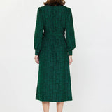 Current Air - Textured Jacquard Shirt Midi Dress