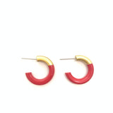 Accessory Jane - Sm LIZ Hoops In Real Red