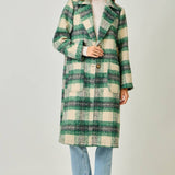 Mystree Plaid Long Coat