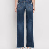 Lovervet by Vervet - Tummy Control High Rise Frayed Hem Dad Jeans