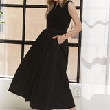 ADORA V-Neck Cap Sleeve Dress