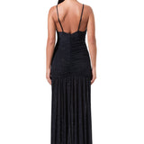 AFRM - Harlow Zebra Rhinestone Dress - Noir