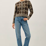 Be Cool - Wool Blend Argyle Cardigan