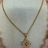 Zhanna Jewelry, Mother of Pearl Clover necklace