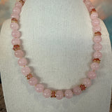 Zhanna Jewelry, Rose and Cherry quartz necklace