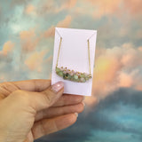 Zhanna Jewelry, Rose Quartz and Green Prehnite Cluster necklace