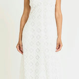 Cotton Eyelet Fit and Flare dress by LUXELY