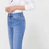 High Rise Stretch Crop Slim Straight, Vervet by Flying Monkey