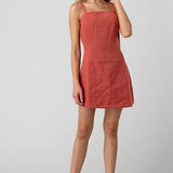 Spaghetti Strap Denim Mini Dress, Hashttag