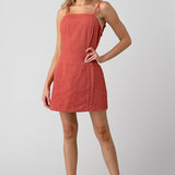 Spaghetti Strap Denim Mini Dress, Hashttag