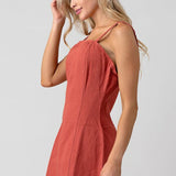 Spaghetti Strap Denim Mini Dress, Hashttag