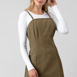 Spaghetti Strap Denim Mini Dress, Hashttag
